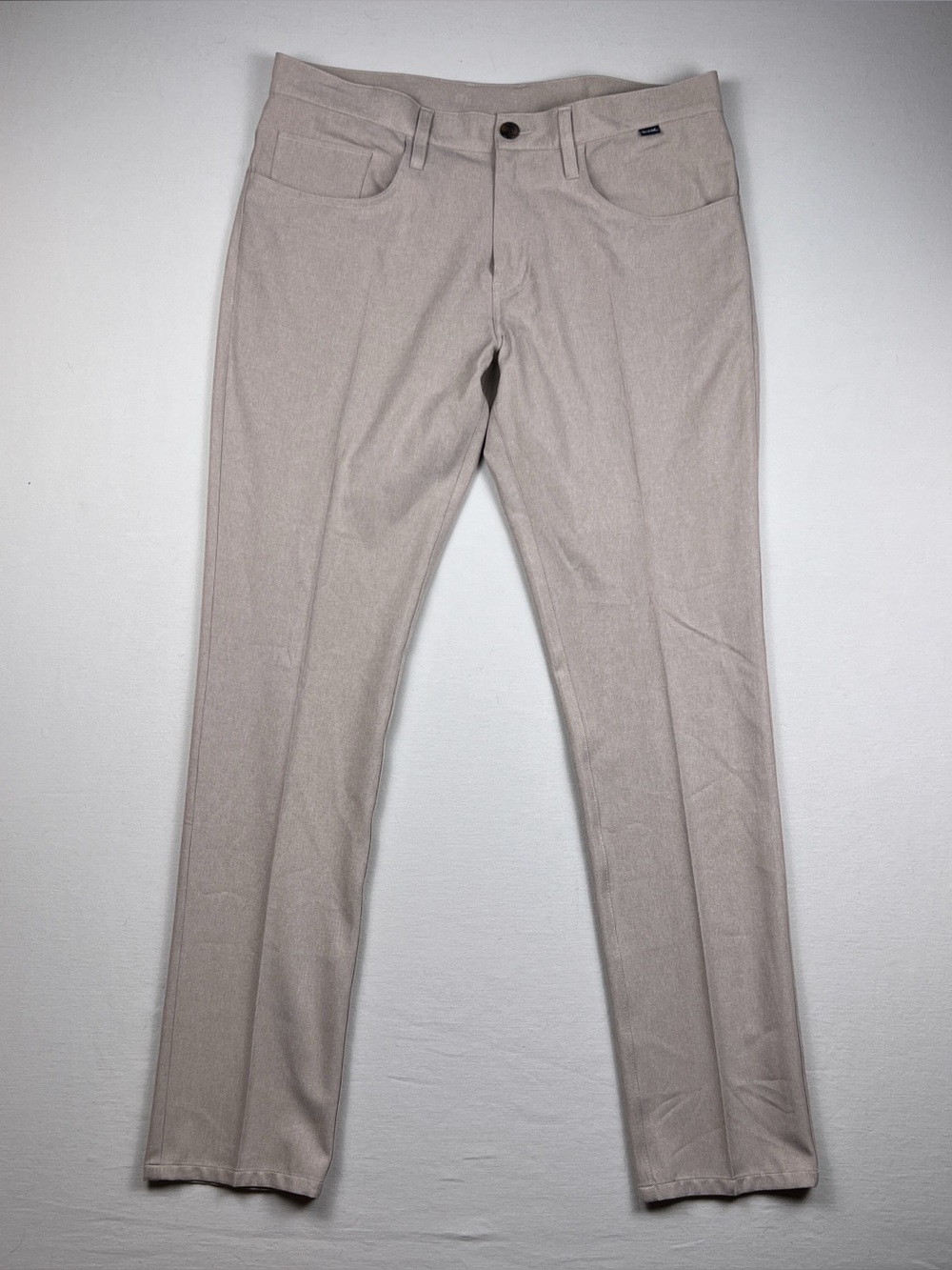 TravisMatthew Men's Size 32 (36.5x32) Slim Stretch Performance Pants Light Beige